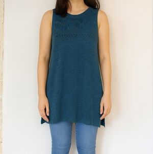 Le Chateau Knit Tank Women's Size Medium Feminine Summer Corpcore